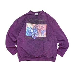 Vintage 1994 Zinfandel Sonoma County Lytton Springs Wine Tasting Crewneck L USA